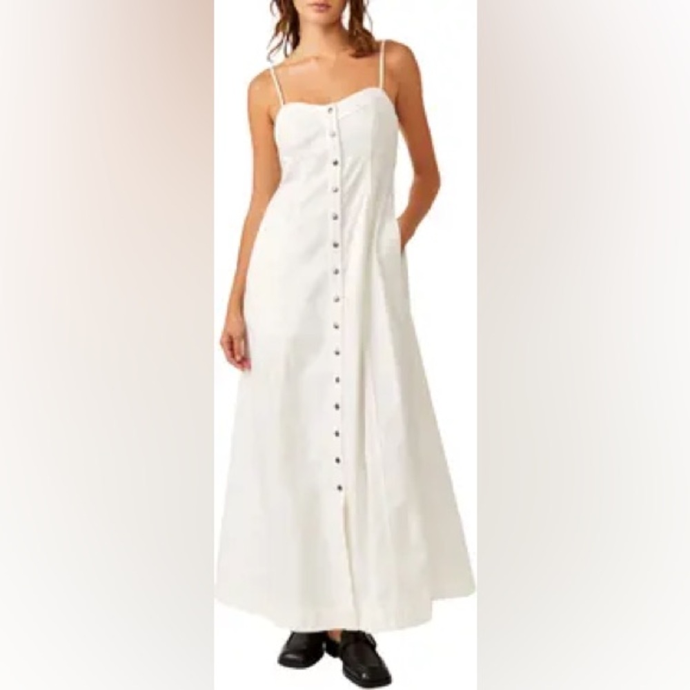 Free People Just Jill Cotton Midi-Dress, BRAND NEW, SIZE SMALL, $168